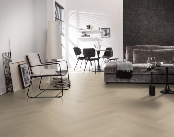 Spigato Estino visgraat dryback beige Ambiant pvc vloer