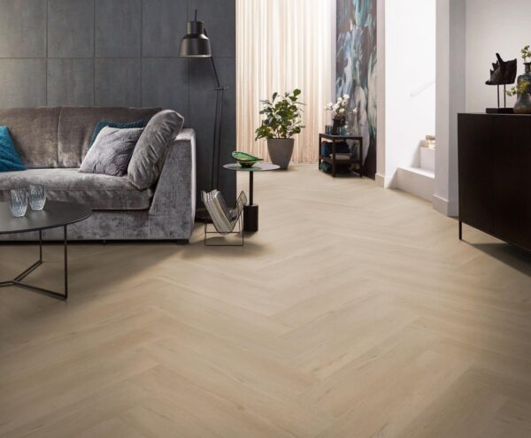 Spigato Vivero visgraat dryback beige Ambiant sfeerfoto
