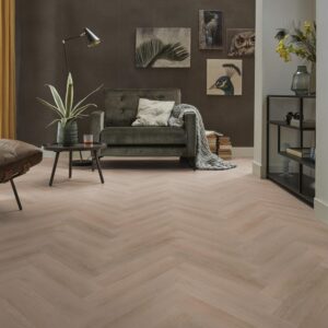 Spigato Navaro visgraat dryback Dark Oak van het merk Ambiant 9611751119 pvc vloer
