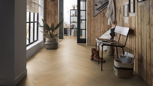 Spigato Navaro visgraat dryback Light Oak Ambiant