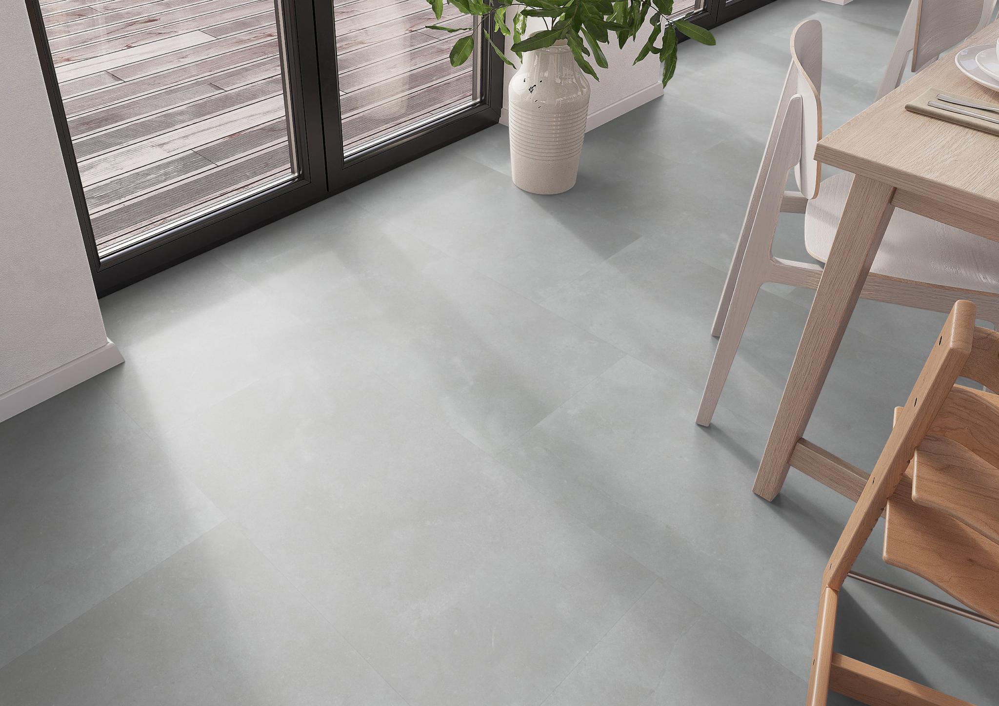 Piazzo dryback Light Grey Ambiant 6091731319 pvc tegelvloer