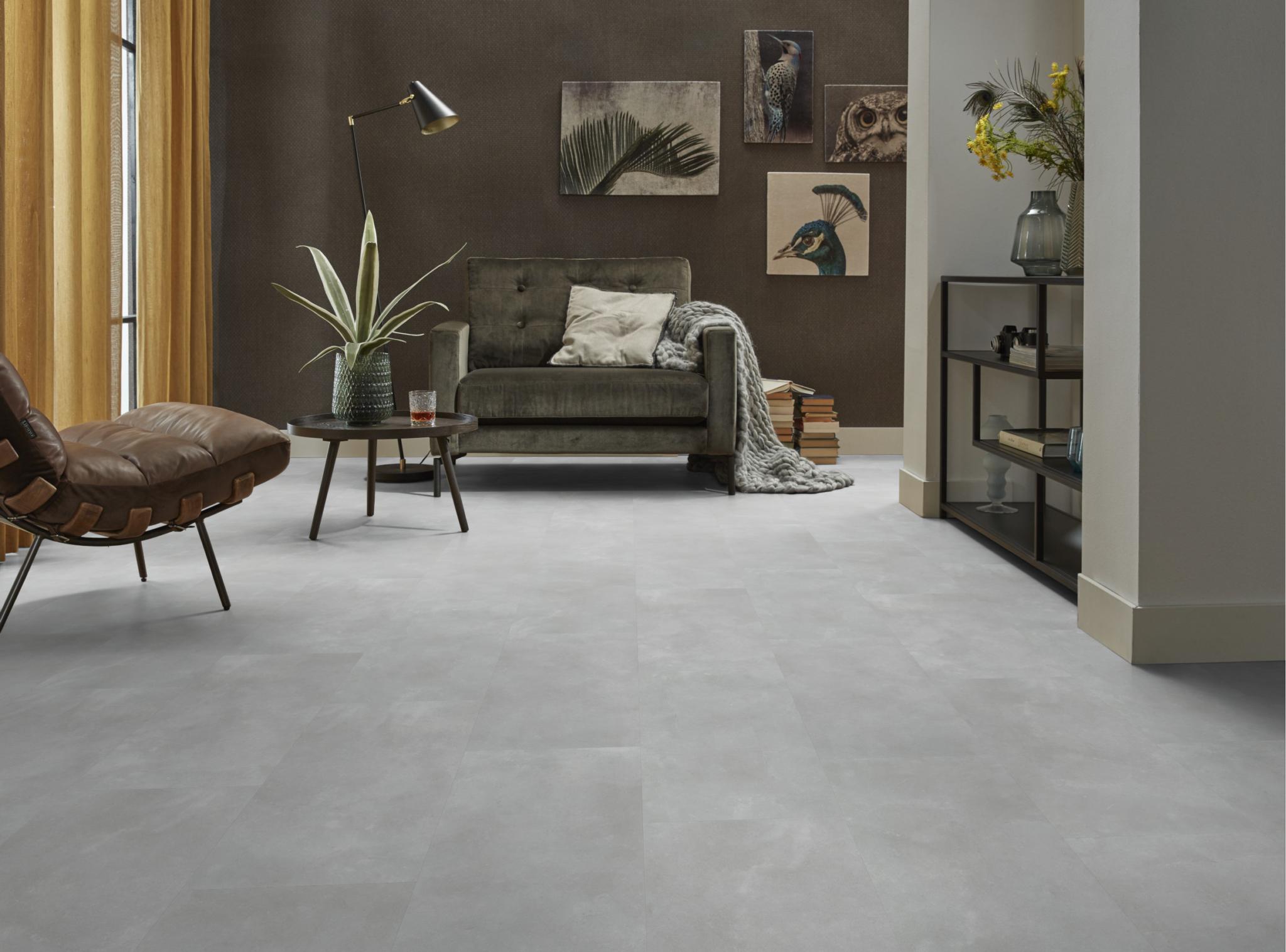 Piazzo dryback Light Grey Ambiant 6091731319 pvc tegels