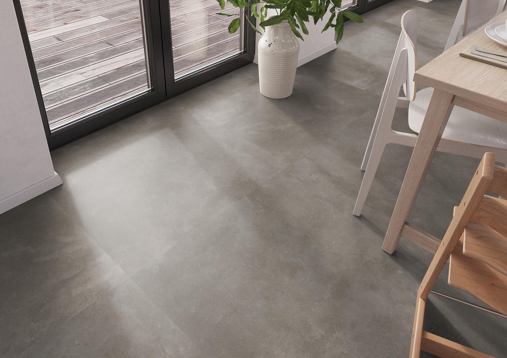 Piazzo XL dryback Warm Grey Ambiant 6090721019 pvc tegelvloer