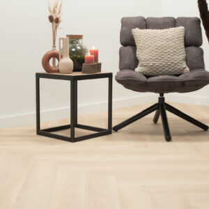 Floer walvisgraatpvc vloer Beige Balein zithoek